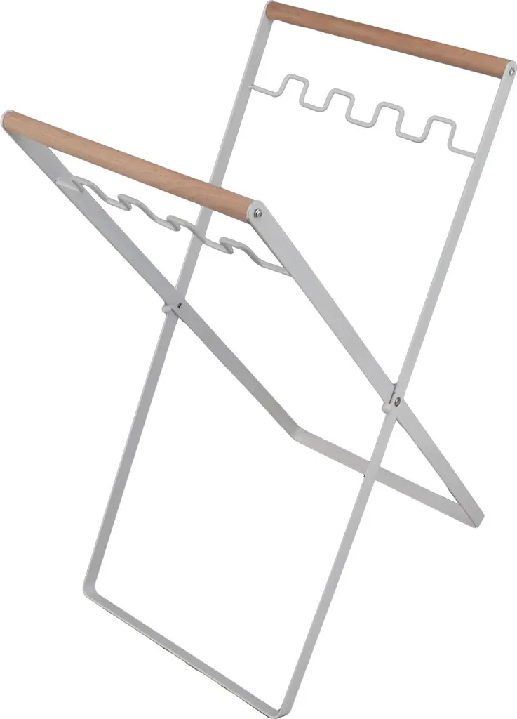 Support sac poubelle pliable en fer blanc, robuste pour le camping - 5