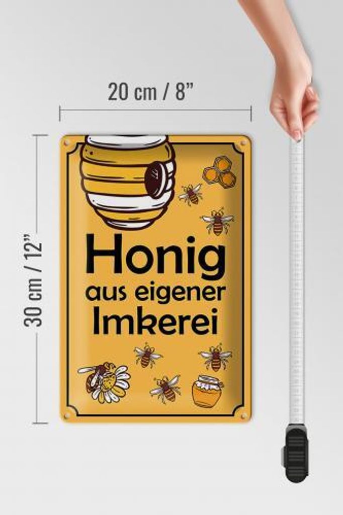 Imkerschild Aus Altholz – Individuell Beschriftet Mit 'Honig Aus Eigener Imkerei' (ca. 55 X 26 Cm)