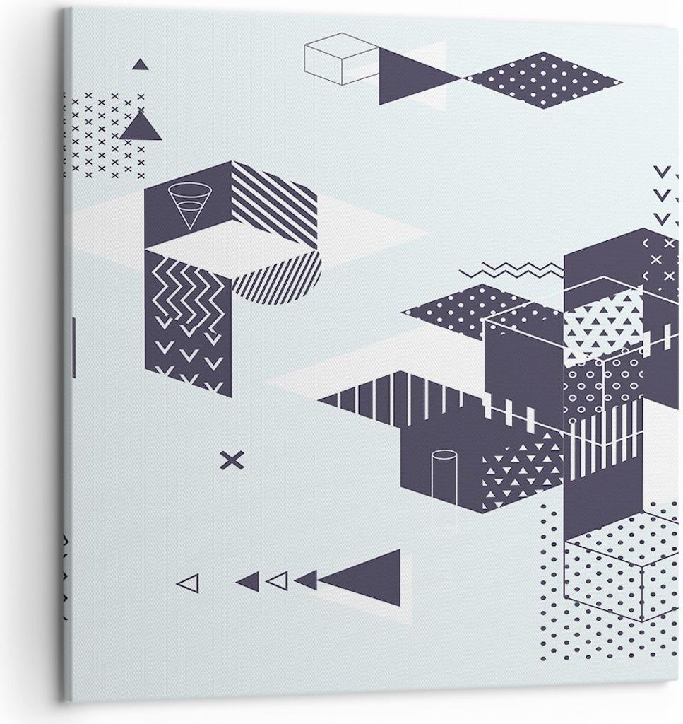 Bild auf Leinwand - Leinwandbild - Abstraktion modern - 50x50cm - Wand Bild - Wanddeko - Wandbilder - Leinwanddruck - Bilder - Kunstdruck - Wanddek...