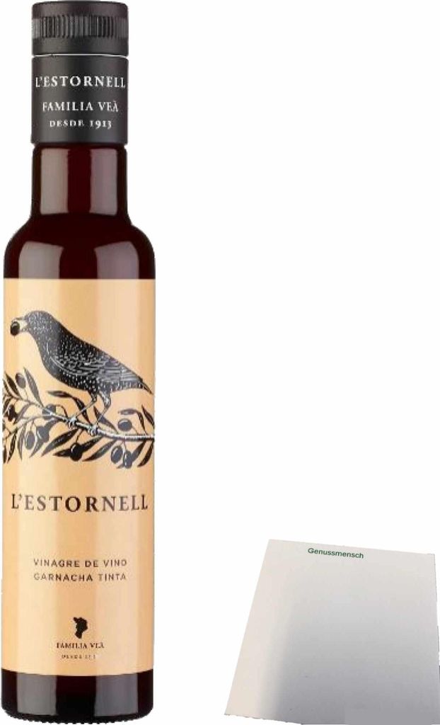 L’Estornell Garnacha Rotweinessig (250ml Flasche) + usy Block