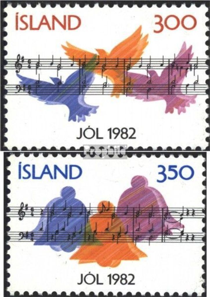 Briefmarken Island 1982 Mi 590-591 (kompl.Ausg.) postfrisch Weihnachten