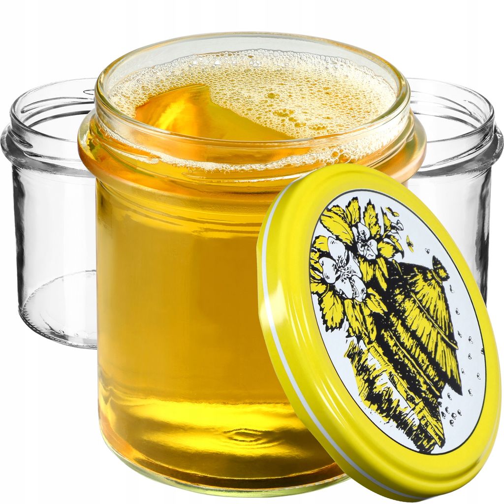 KADAX Marmeladengläser 350ml, fi82 mm, Einmachgläser mit Schraubdeckel, Honiggläser, Einweckgläser