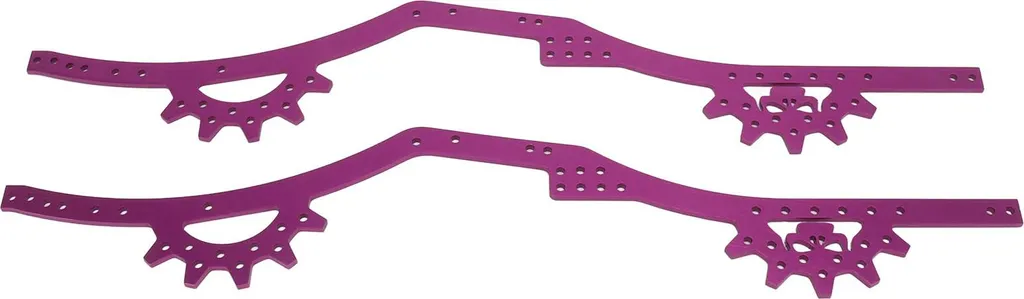 Rails Châssis Anti-Torsion pour Axial SCX10 II en Aluminium Réglable Lila