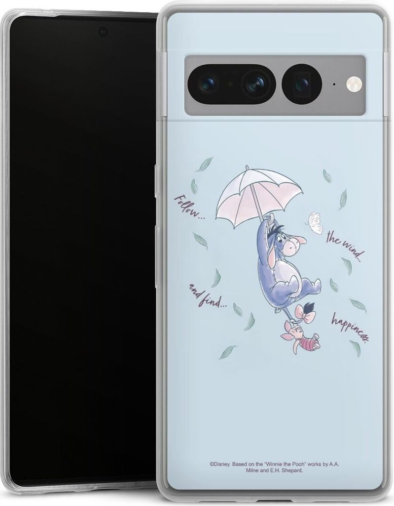 DeinDesign Slim Hülle für Google Pixel 7 Pro Silikon Case Ultra Dünn Handyhülle Disney Offizielles Lizenzprodukt Winnie Puuh I-Aah