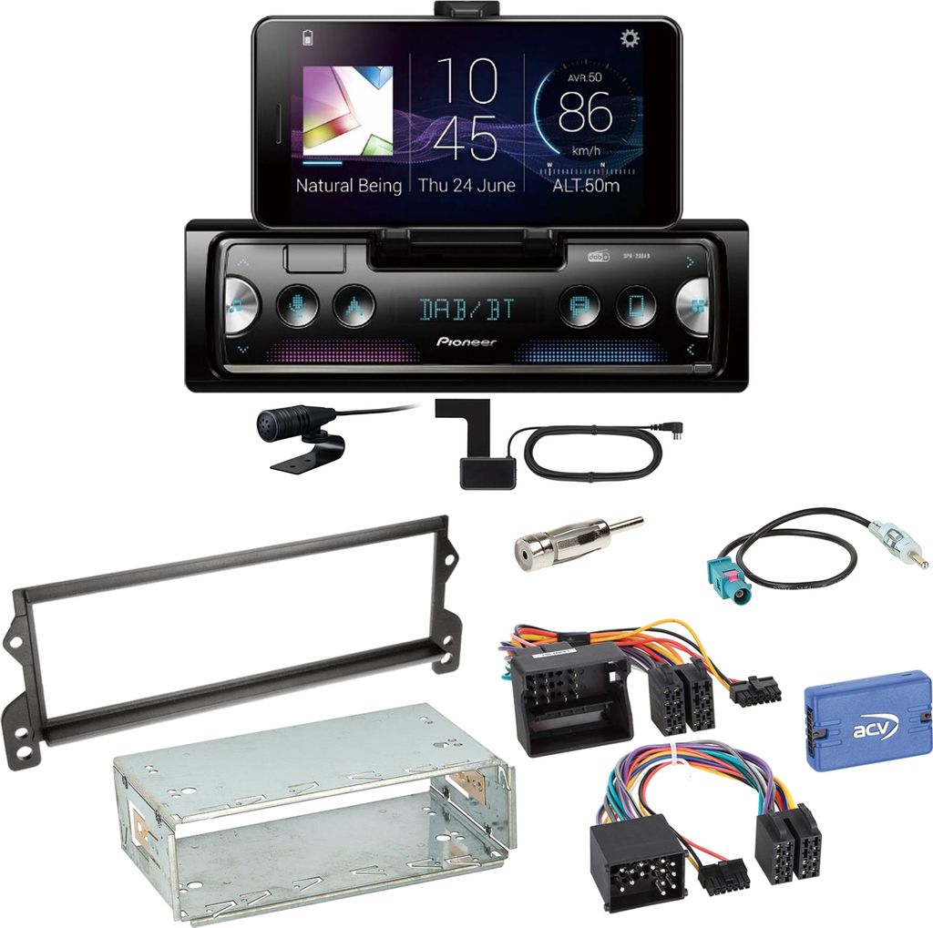 Pioneer SPH-20DAB Digitalradio Bluetooth FLAC Einbauset für MINI R50 R52 R53