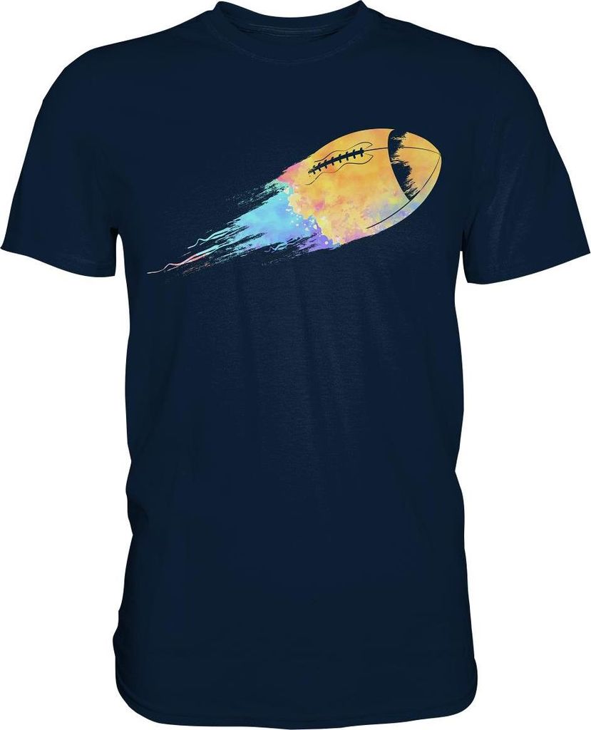 Bunter American Football T-Shirt – Navy / 5XL Produktbild 
