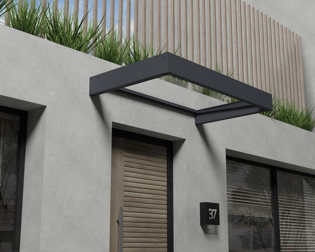 Tenda da sole trasparente 160x95cm grigio scuro Palram Immagine del prodotto 