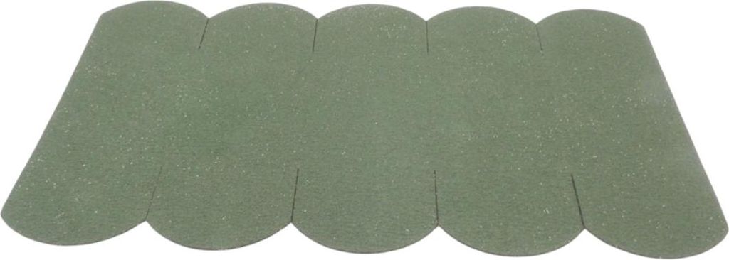 1 Streifen Dachschindeln Biberschwanz (100 mm) - First grün