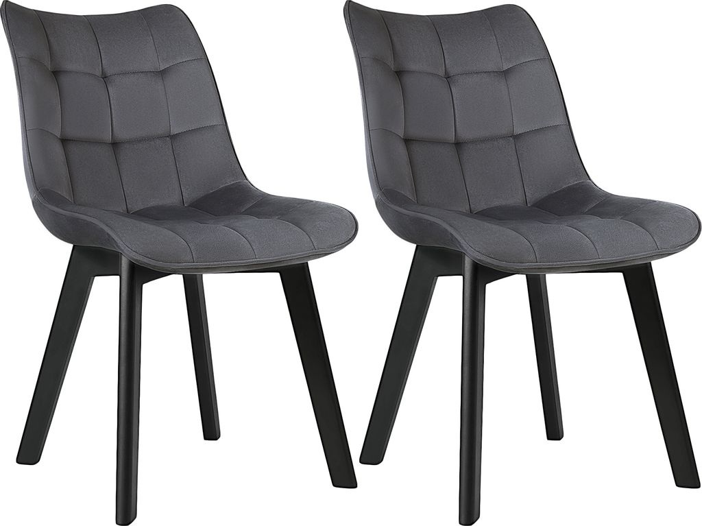 EUGAD Esszimmerstühle 2er Set, Polsterstuhl, Weich Samt und Produktbild 