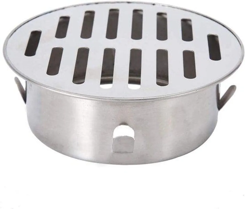 Siphon de balcon en acier inoxydable 110mm rond anti-bouchage grand format