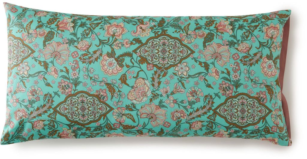 Bassetti Satin-Kissenhülle einzeln Tigullio Farbe AQUAGRÜN V1 Größe 40x80