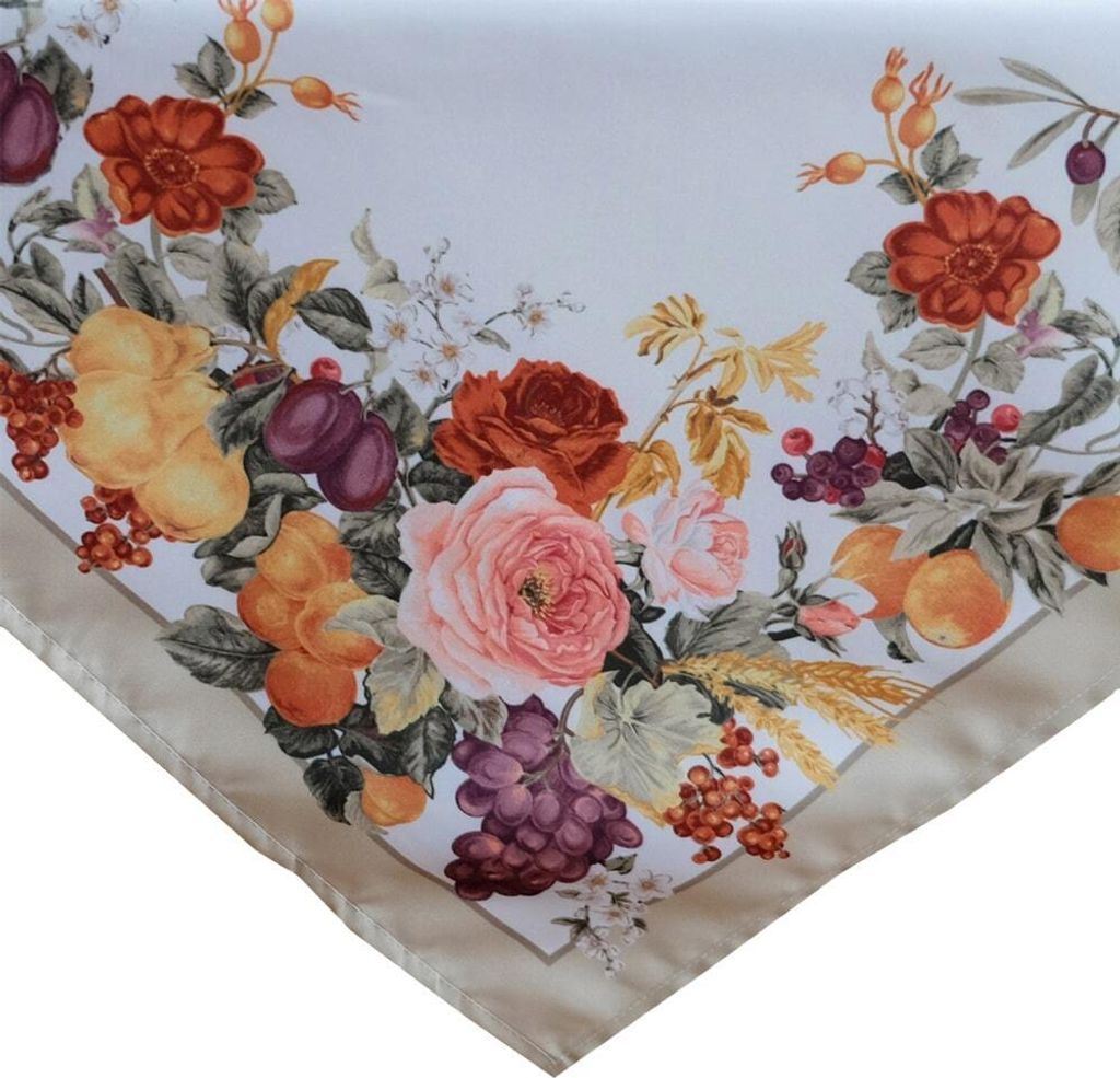 Mitteldecke herbstliche Rosen Druck bunt 110x110 cm