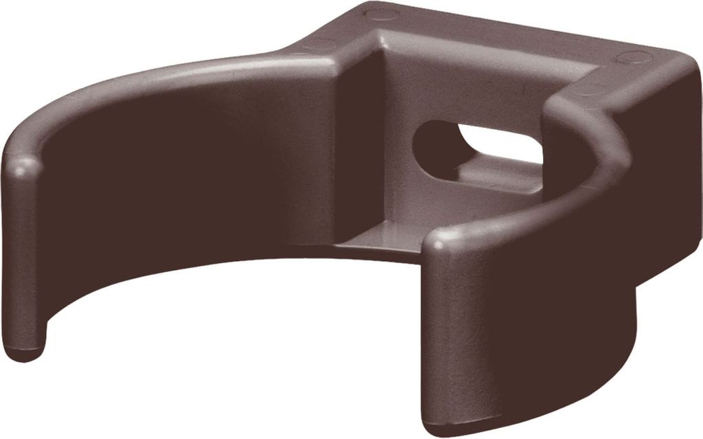 INEFA Rohrschelle Clip, PVC-U DN50 / 50mm, Dunkelbraun Fallrohrschelle, Dachrinnenzubehör, einfache Montage, Germany