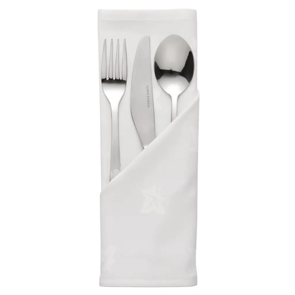 Serviettes de table Mitre Luxury Luxor blanches pour mariage et fête