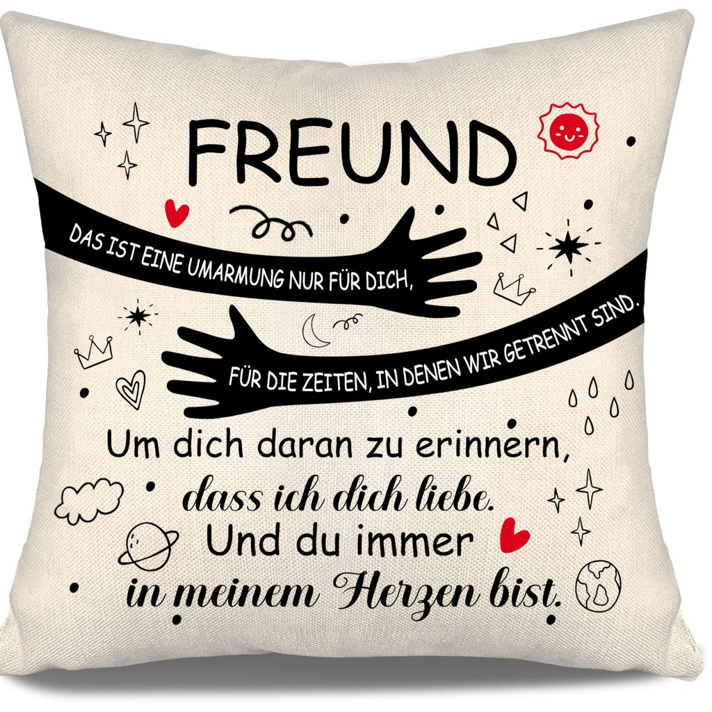 Kissenbezug für deinen Freund, Kuscheltiergeschenk, Geburtstagsgeschenk, Weihnachtsgeschenk, Geschenk von deiner Freundin