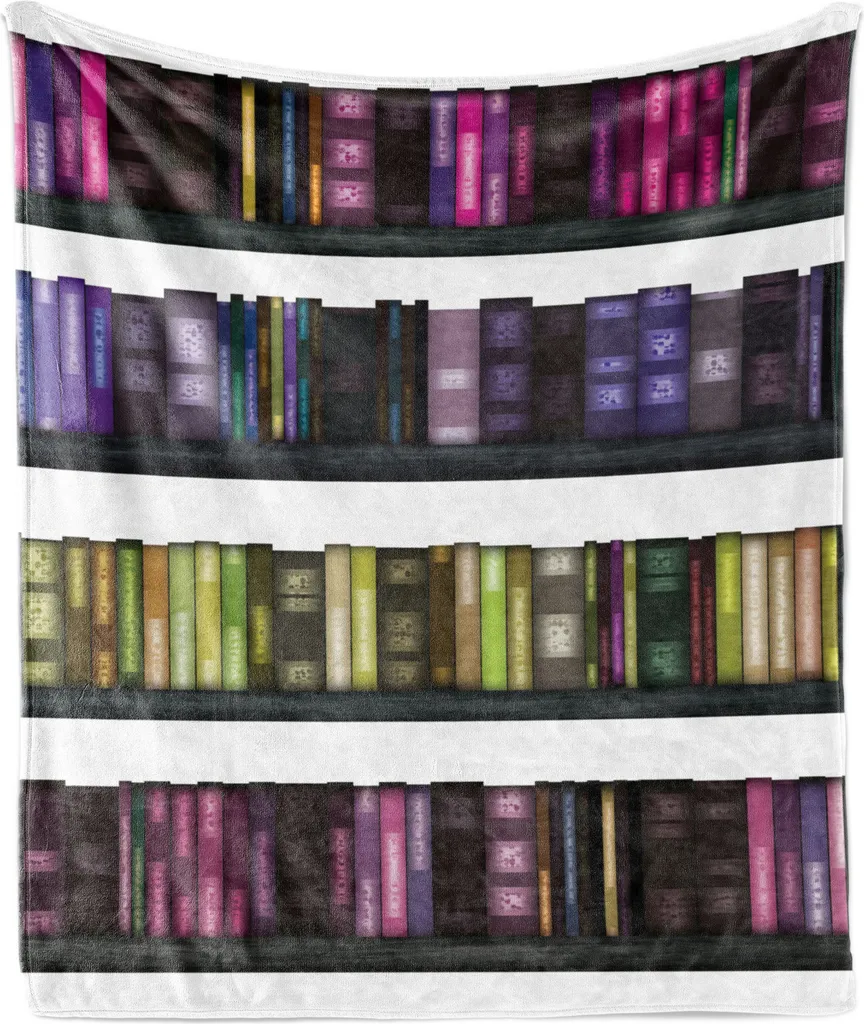 Coperta Libreria Morbida ABAKUHAUS 175x230 cm - Plaid Flanella Effetto Pile