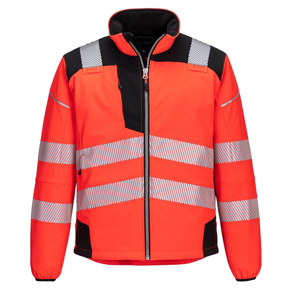 Portwest T402 PW3 Warnschutz-Softshelljacke Red/Black Gr. S