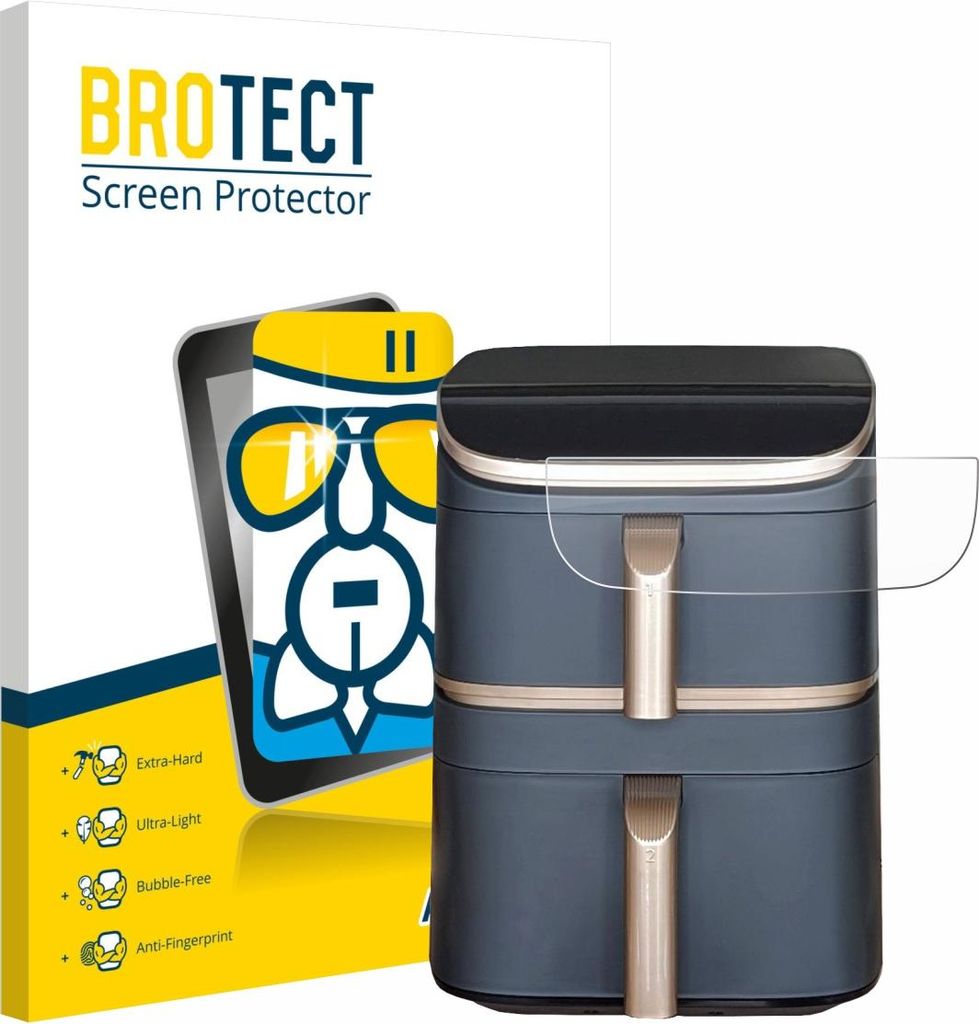 BROTECT Schutzglas für Cosori Turbo Tower Pro Schutzfolie Panzer Folie Glas Display Schutz klar