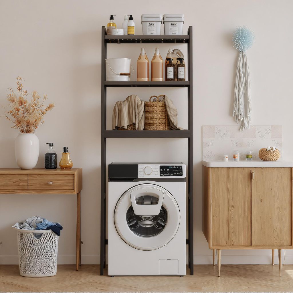 BEALIFE Etagère pour machine à laver 63x26x170 cm avec Image du produit 