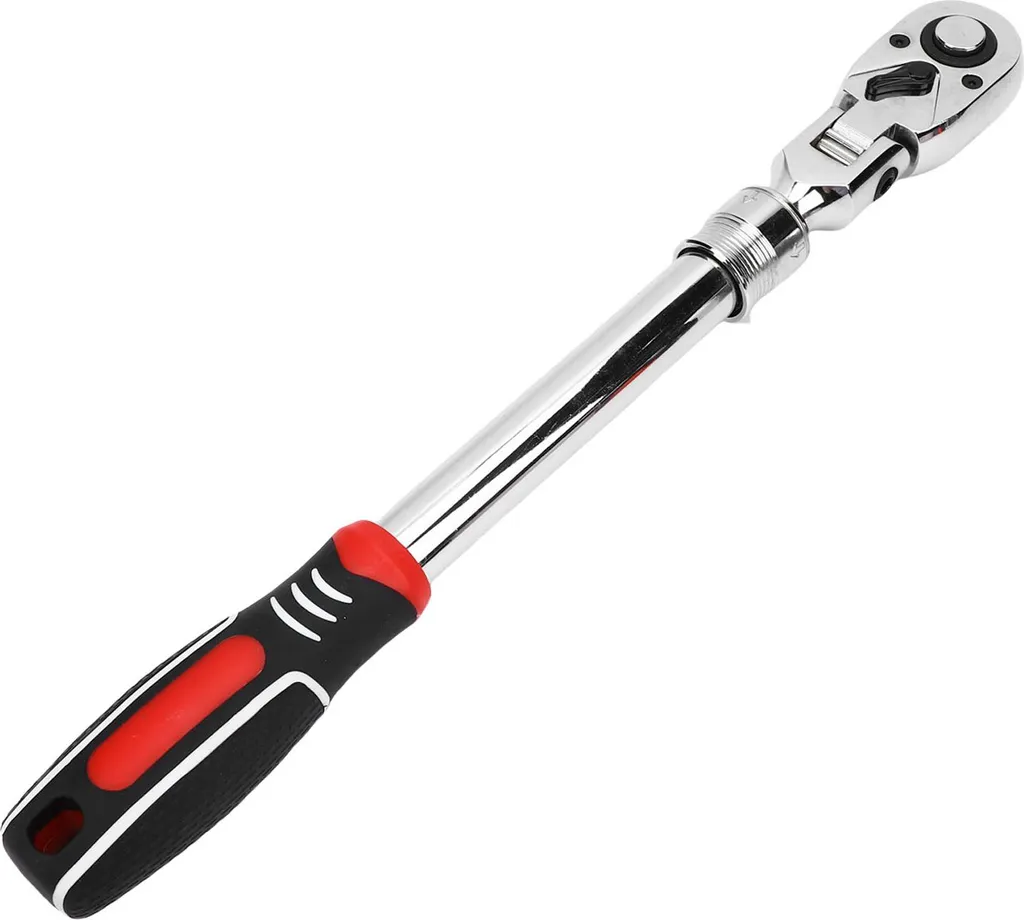 Clé à cliquet télescopique 1/2 - 180° tête articulée - 72 dents Cr-V