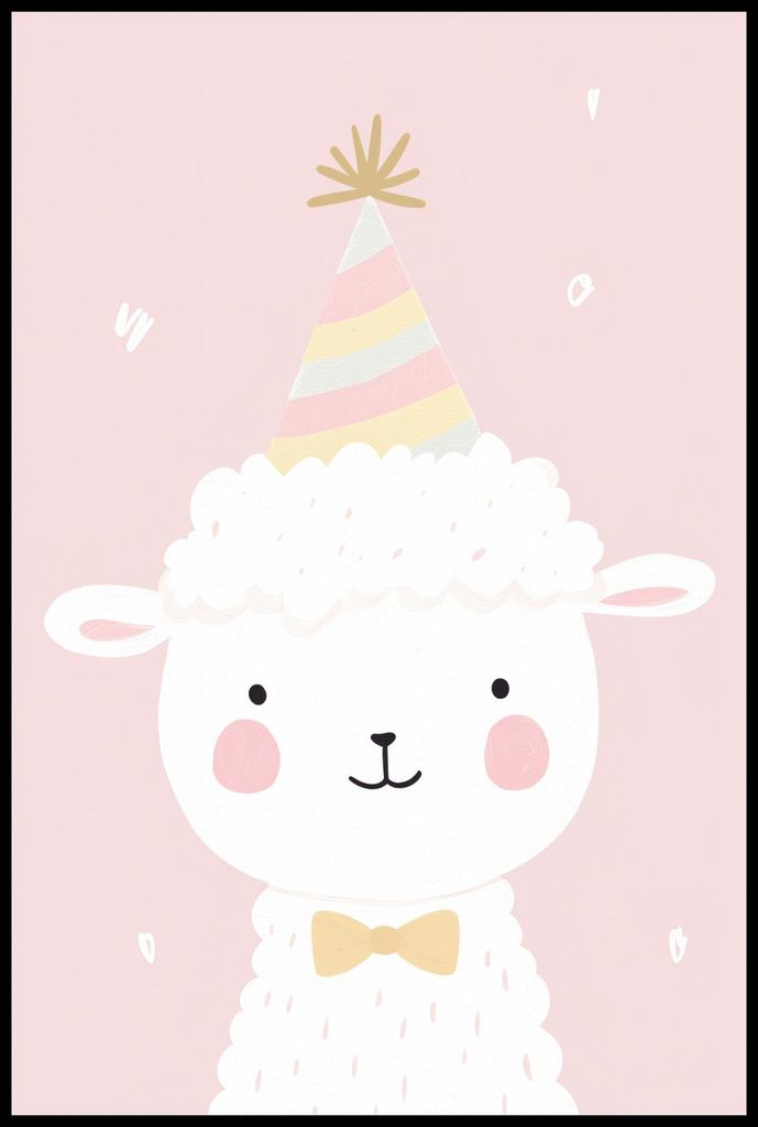 Plakat 61x91,5cm Muster für Kinder, Mädchen und Jungen - Schaf