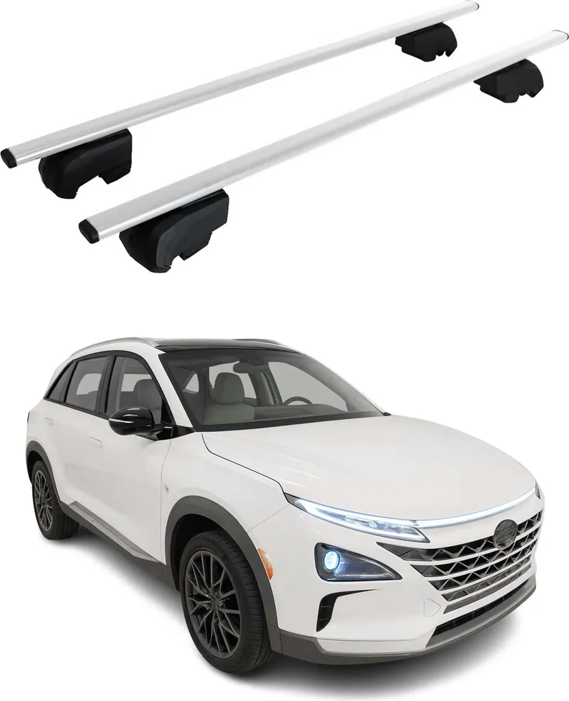 Barre Portatutto Argento Hyundai Nexo 2019-2025 2x Base Carrier Metallo