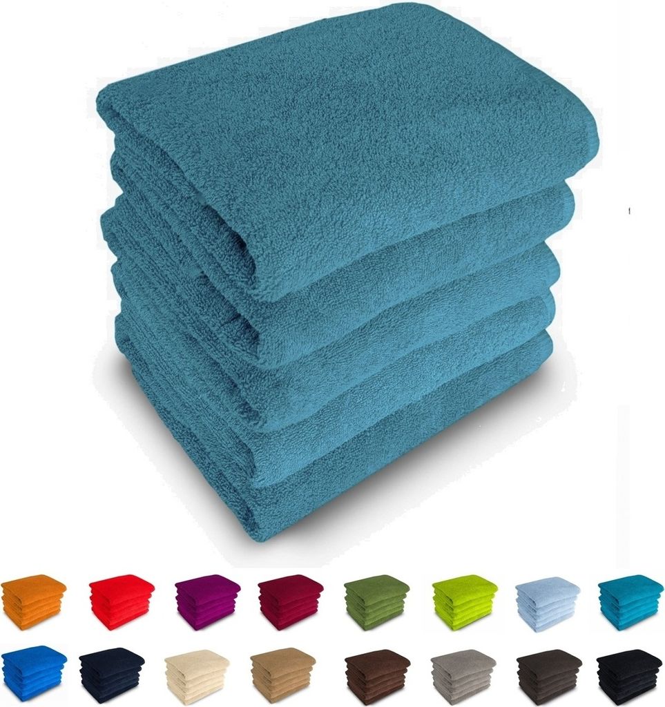 500g/m² Duschtücher 70x140 Badetücher 100% Baumwolle Produktbild 