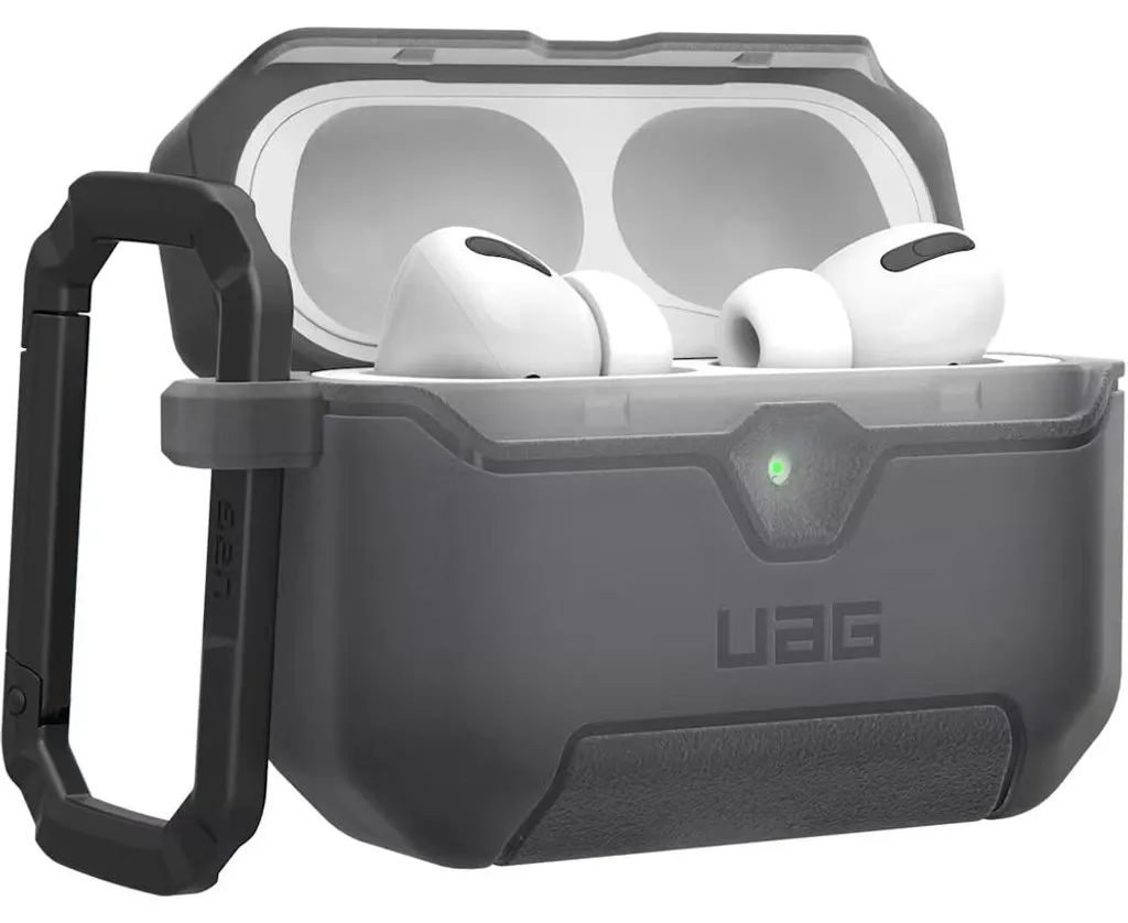 Protection AirPods Pro 3 UAG Scout Antichoc et Recharge Sans Fil Gris