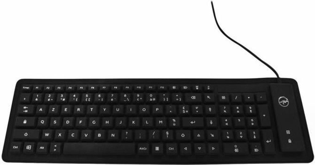 Clavier Flexible USB, Étanche, Enroulable, AZERTY, Mobility Image du produit 