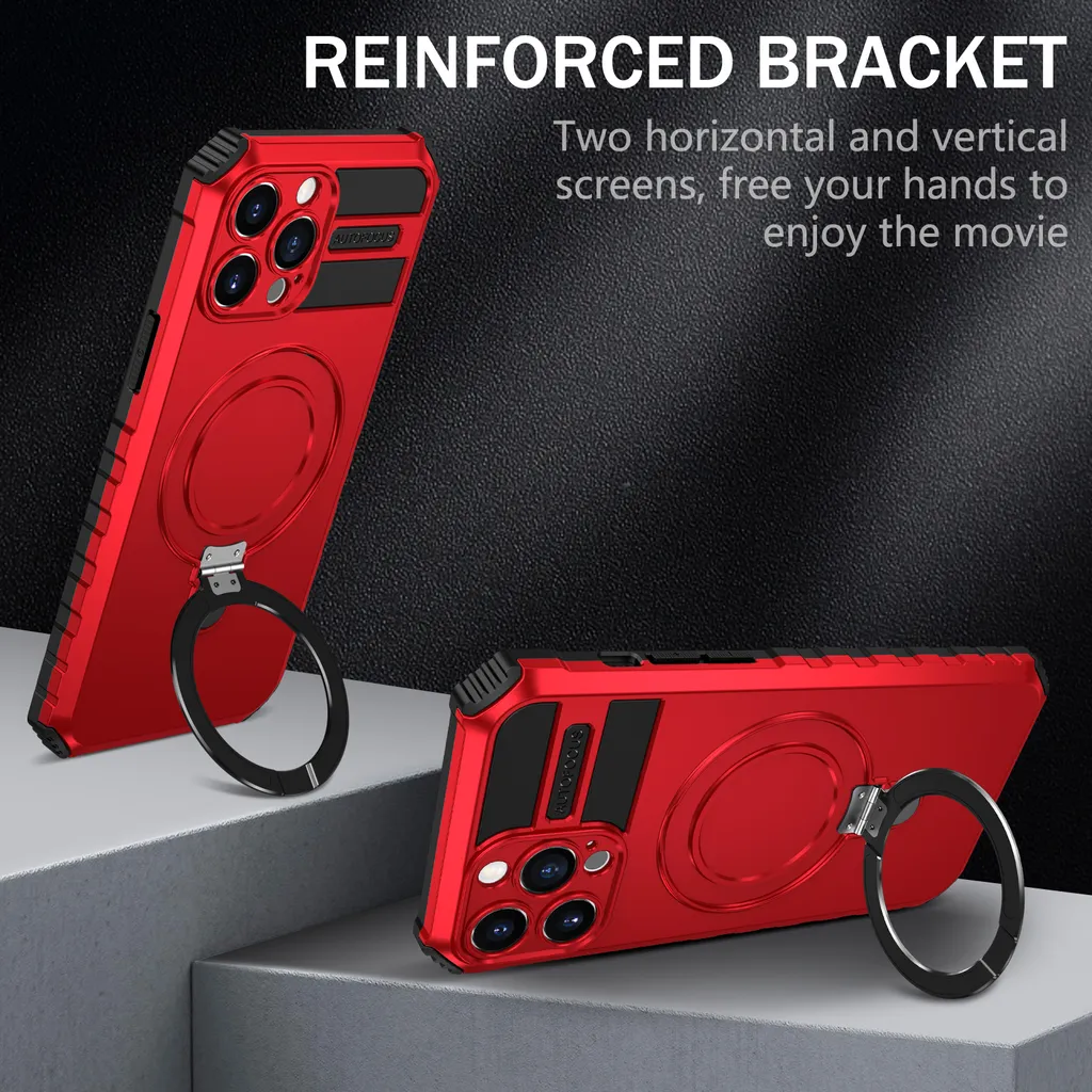 Cover Rossa iPhone 13 Pro MagSafe: Eleganza Protettiva e Supporto - 3