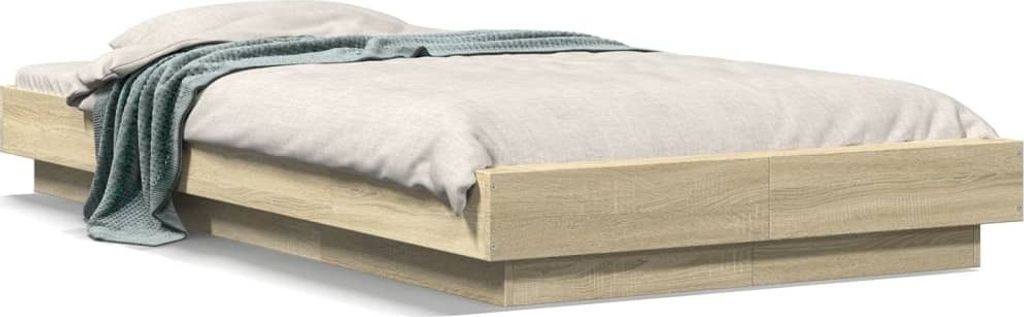 (NEU 2026) Bettgestell moderne, Sonoma-Eiche 75x190 cm - Holzwerkstoff - Klassische Betten - 40.4 kg
