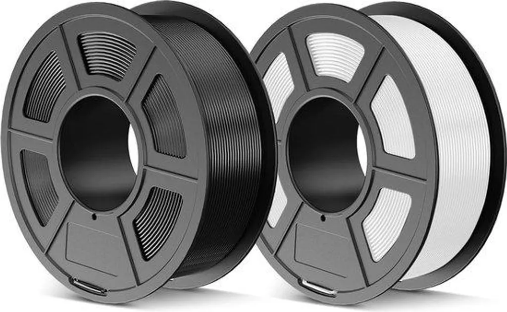 Filament PLA+ 2.0 pour Impressions 3D Durables 1.75 mm Noir et Blanc