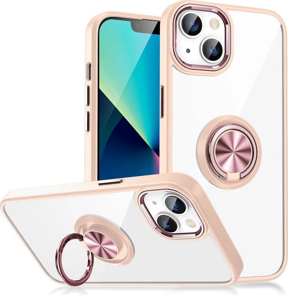 König Design Hülle kompatibel mit Apple iPhone 15 Plus Kunststoff Soft Handyhülle - Handy Case Roségold