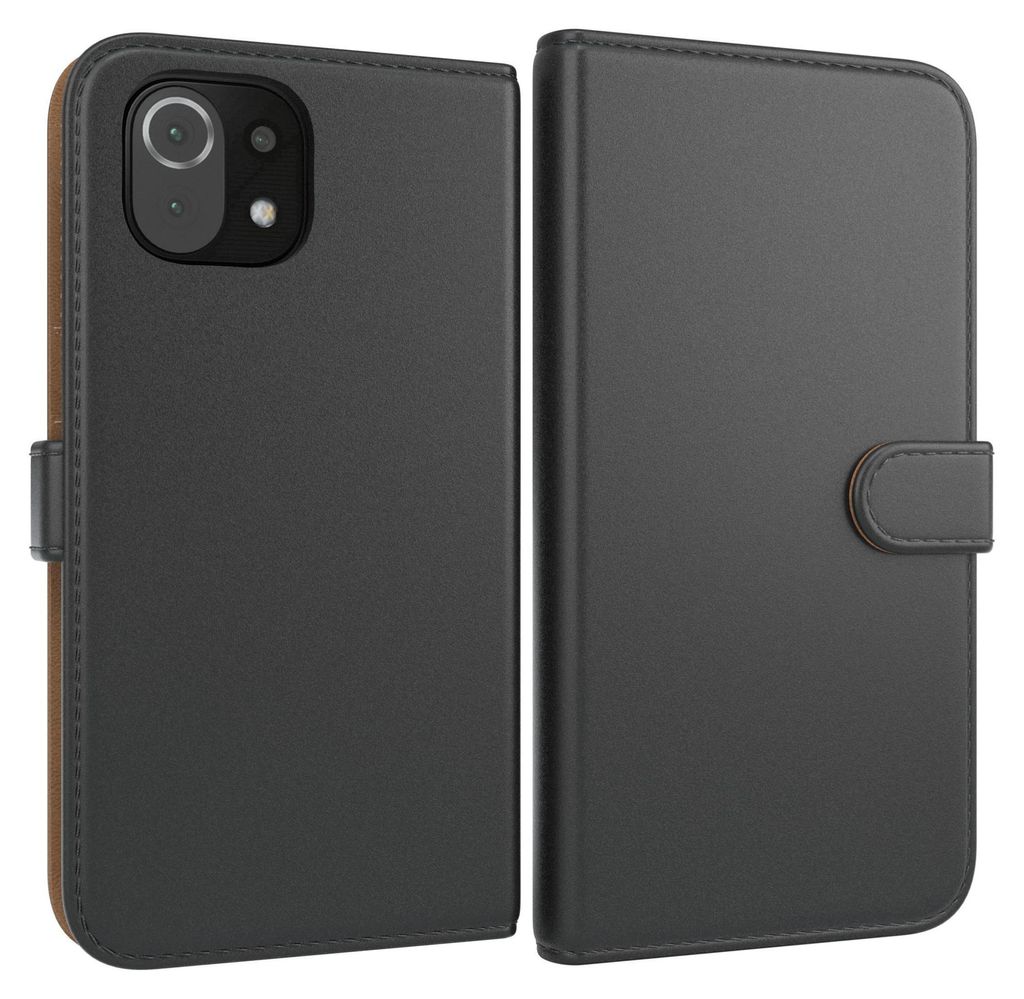 EAZY CASE Business Hülle für Xiaomi Mi 11 Lite / 5G / 11 Lite 5G NE klappbar, Premium Kunstleder Handyhülle mit Kartenfach