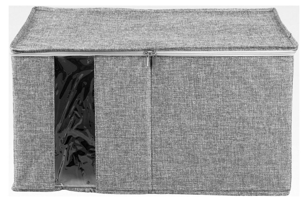 Faltbarer Kleiderorganizer, Aufbewahrungsbox mit klarem Fenster, Stoffbox mit Deckel und Reißverschluss, große Kapazität, Organizer aus robustem...
