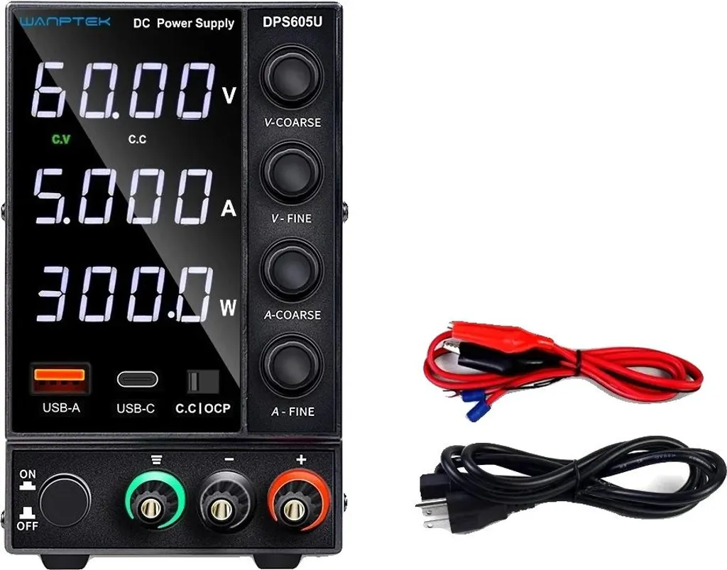 Alimentation de laboratoire réglable DPS605U avec ports USB-A et Type-C
