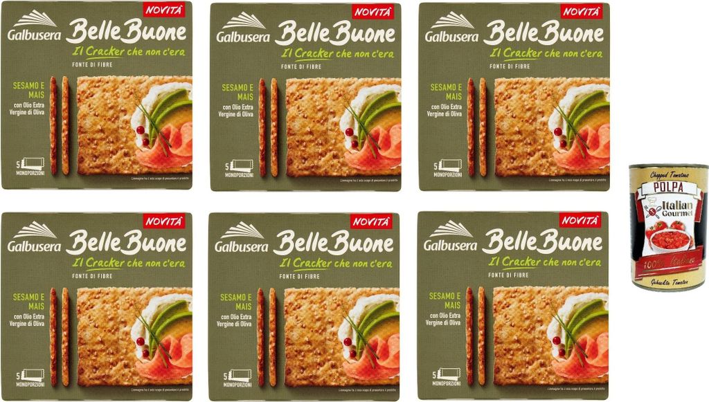 Galbusera BelleBuone Cracker Sesamo e Mais con Olio Extra Produktbild 
