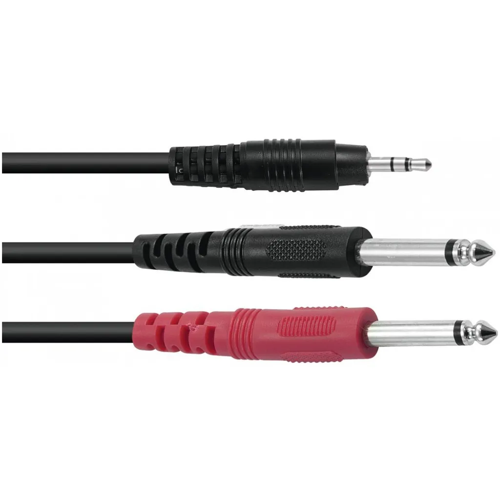 Omnitronic Cavo Adattatore 3,5mm a 2x Jack 6,3mm ECO 1,5m - Shop Audio