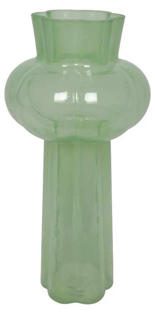 Vase de table vert pour décoration de salle à manger ou centre de table