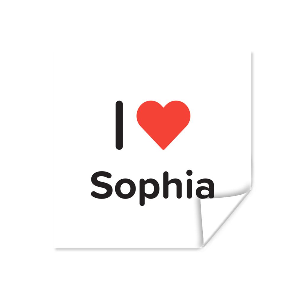 MuchoWow Poster Ich liebe - Sophia - Mädchen 100x100 cm - Babyzimmer