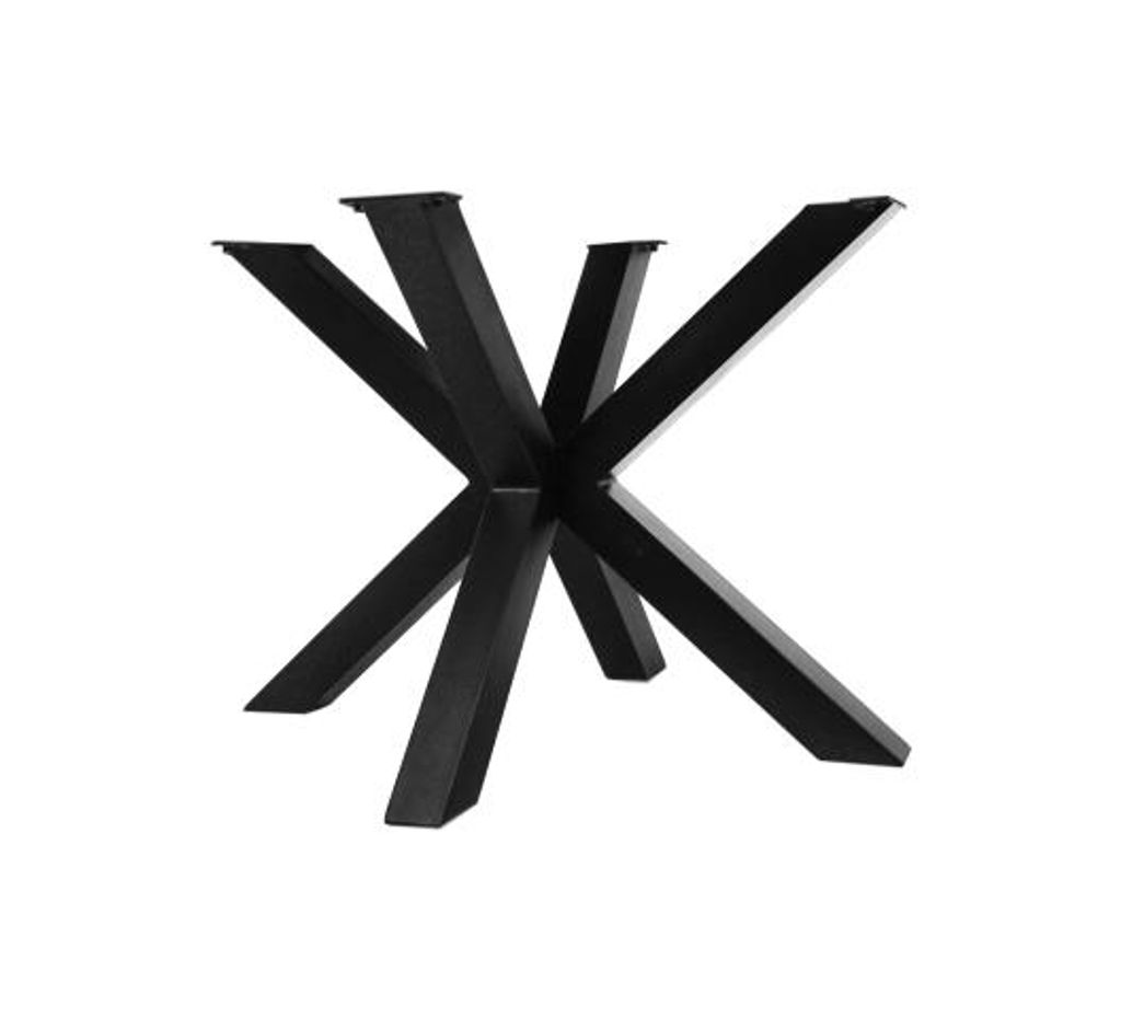 HSM Collection-Tischgestell Spider Oakland-100x80x72 (75x75mm)-Schwarz-Metall