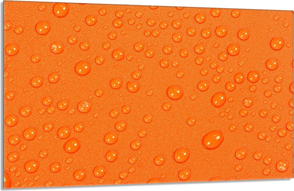Piastra di copertura del piano cottura 80x52cm 1 pezzo in ceramica, paraschizzi, arancione a goccia