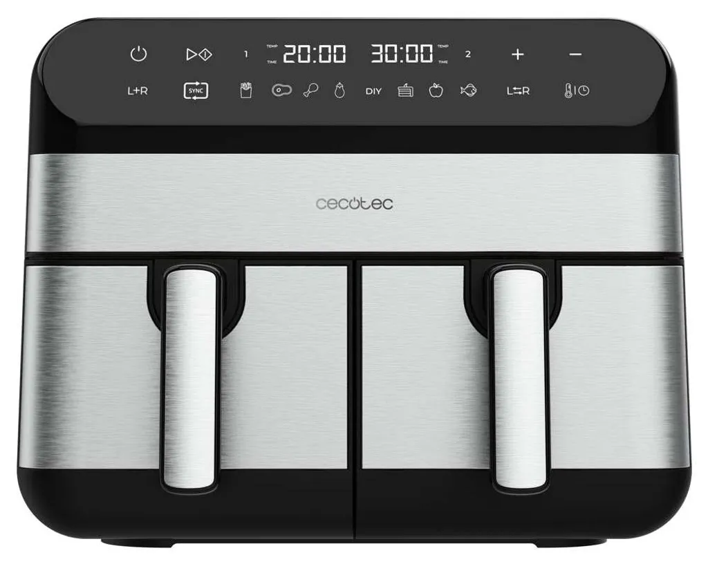 Cecotec Cecofry Advance 9000 Double Friteuse à Air 9L 2800W Noir Inox