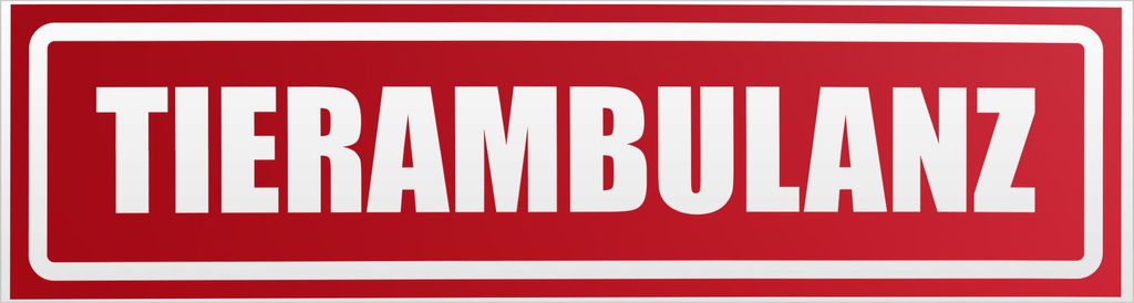 Kiwistar Tierambulanz invertiert Magnetschild Schild magnetisch - 20cm Rot - reflektierend - Magnetfolie für Auto PKW Kfz