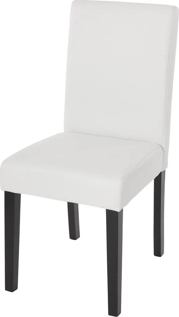 Sedia da Pranzo Littau Bianco Opaco: Comfort in Similpelle e Gambe Scure