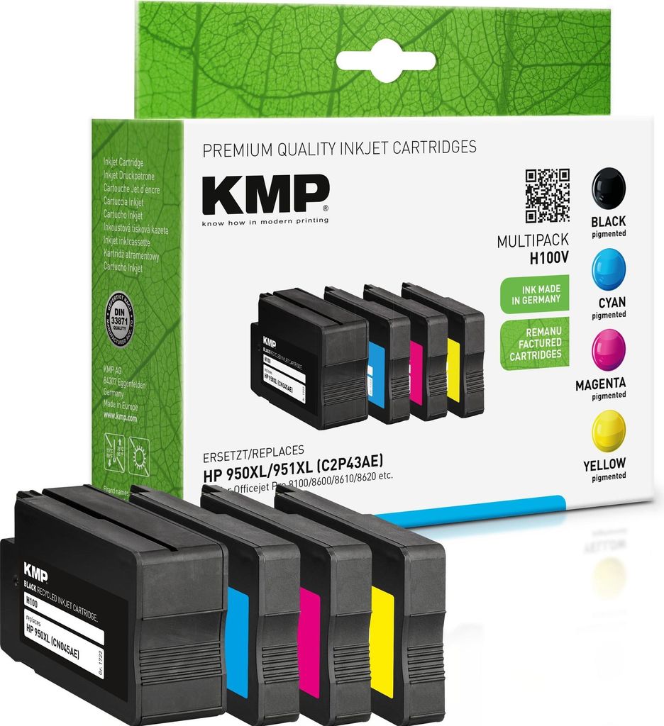 Sostituzione inchiostro KMP 1722,4050 KMP. HP 950XL/951XL Immagine del prodotto 
