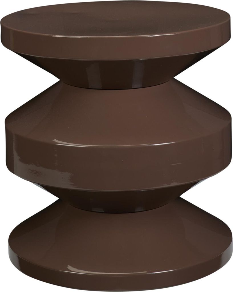 Beistelltisch - Ø 31 cm - Braun - Eisen Produktbild 