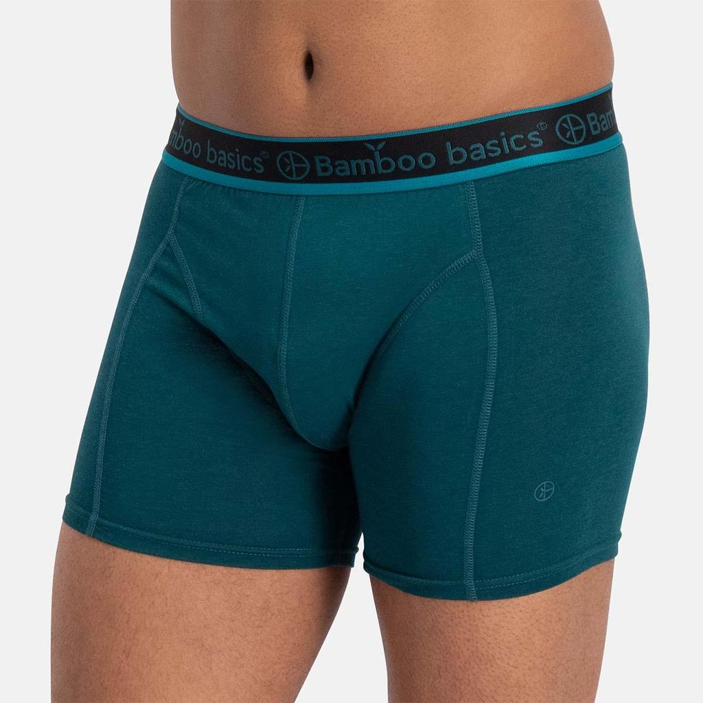 Bamboo Basics, set van 3 gebreide boxershorts, kleur: teal, Productafbeelding 