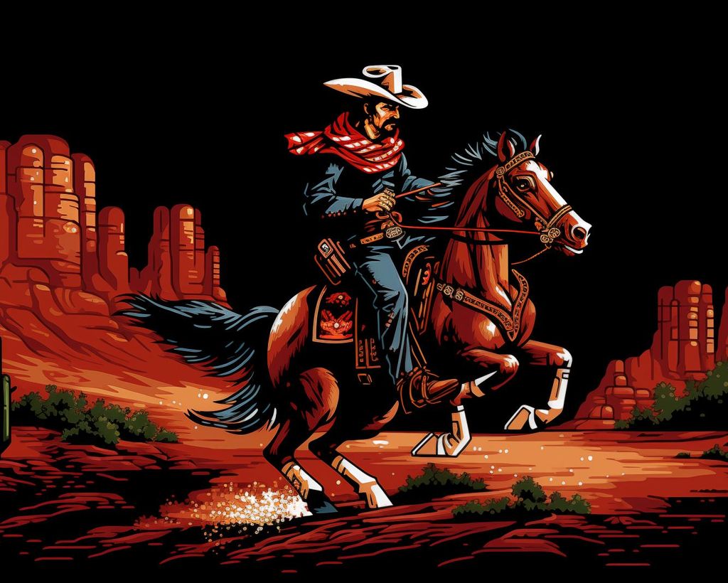 Plakat 50x40cm Galopp durch die Prärie