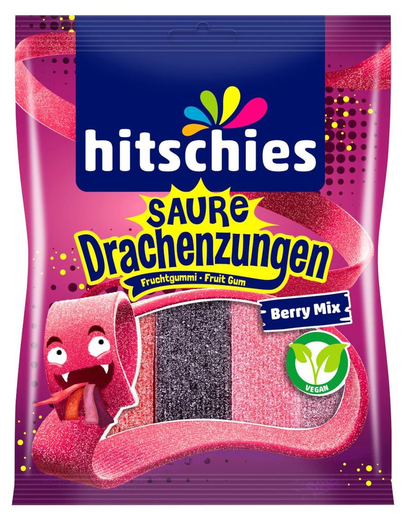 Hitschler Kyselé dračí jazýčky Berry Mix 4 příchutě balení Obrázek produktu 